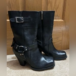 Harley-Davidson Heeled Leather Boots-Size 6